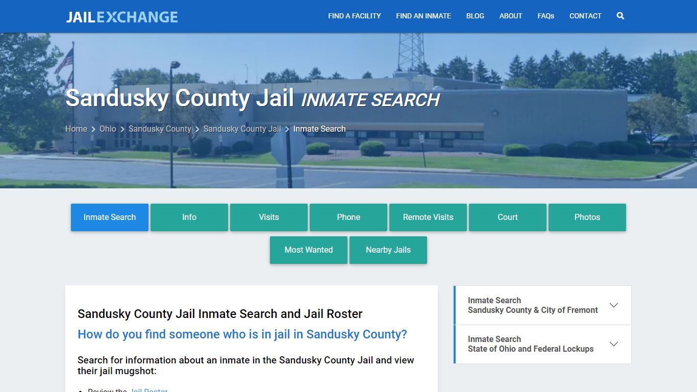 Inmate Search: Roster & Mugshots - Sandusky County Jail, OH